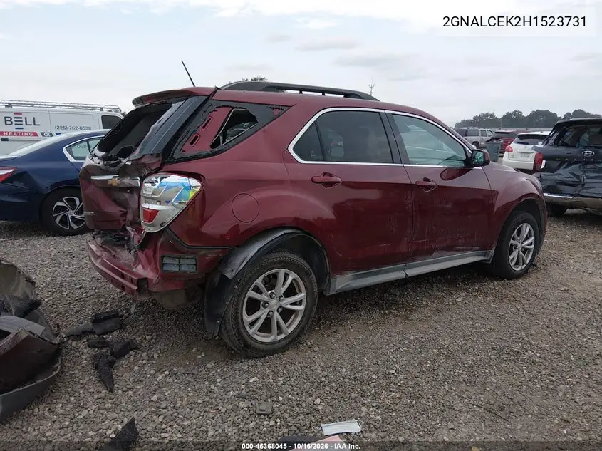 2017 CHEVROLET EQUINOX VIN 2GNALCEK2H1523731 — фото 4