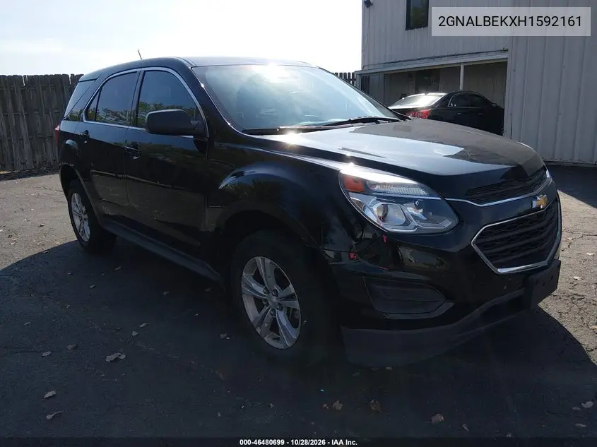 CHEVROLET EQUINOX 2017, VIN 2GNALBEKXH1592161