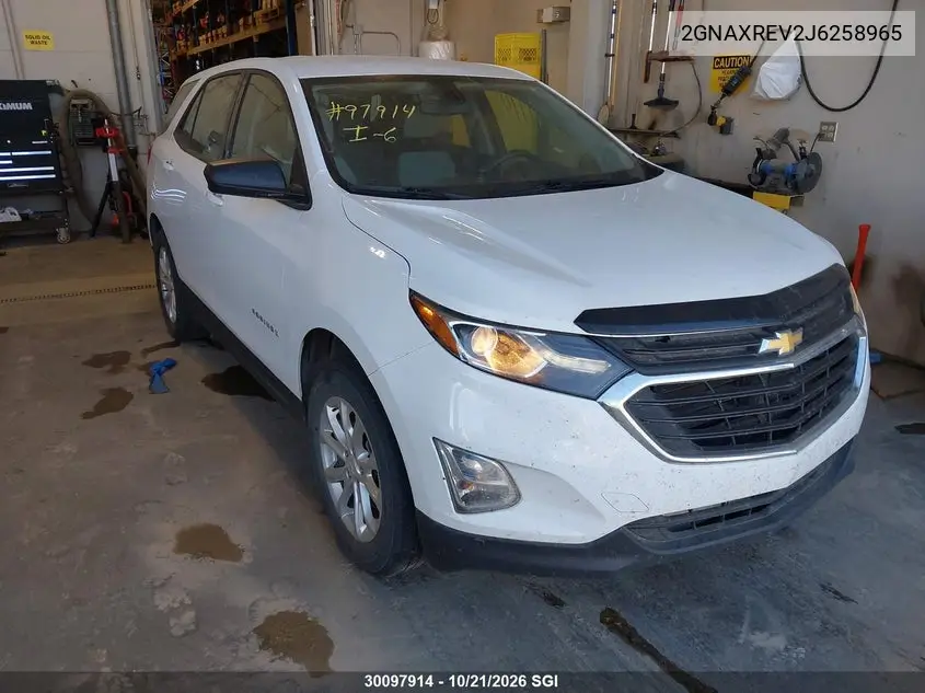 CHEVROLET EQUINOX 2018, VIN 2GNAXREV2J6258965