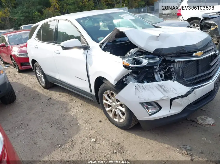 CHEVROLET EQUINOX 2018, VIN 2GNAXJEV3J6103598
