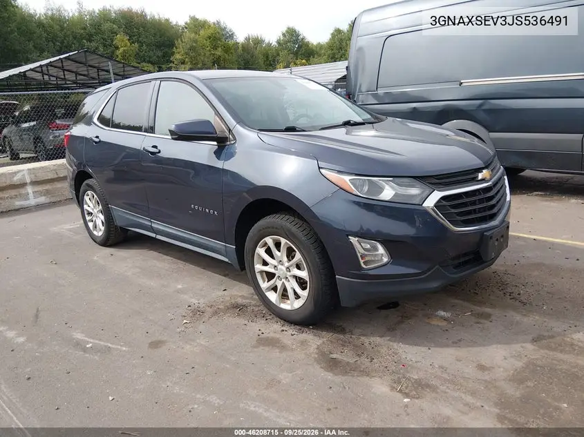 CHEVROLET EQUINOX 2018, VIN 3GNAXSEV3JS536491