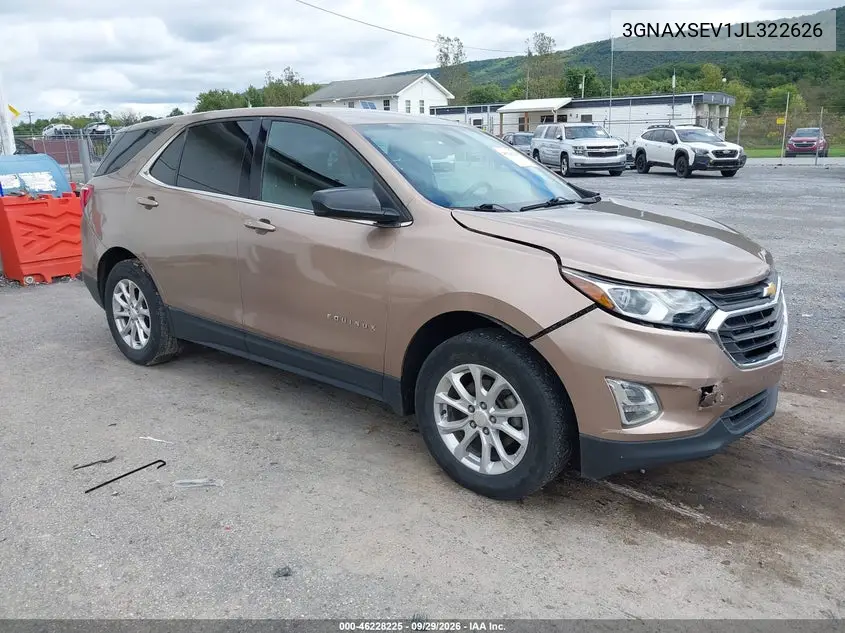 CHEVROLET EQUINOX 2018, VIN 3GNAXSEV1JL322626