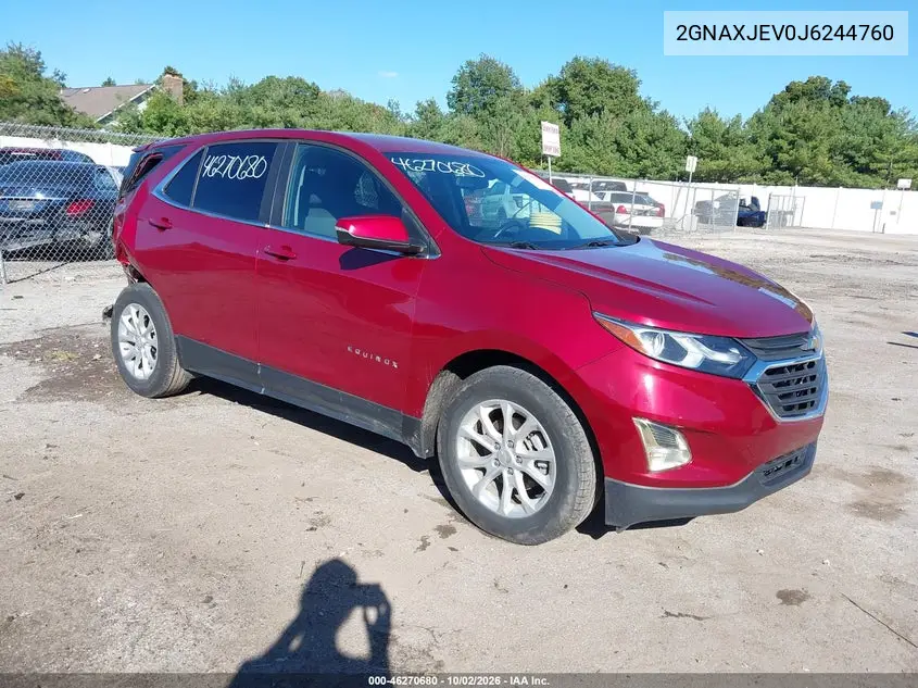 CHEVROLET EQUINOX 2018, VIN 2GNAXJEV0J6244760