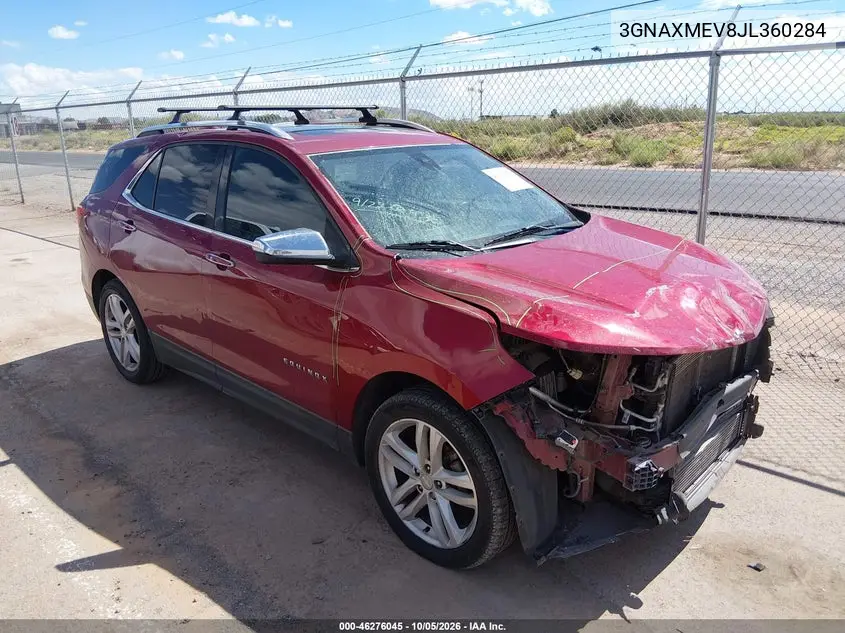 CHEVROLET EQUINOX 2018, VIN 3GNAXMEV8JL360284