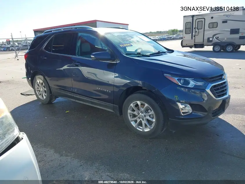 CHEVROLET EQUINOX 2018, VIN 3GNAXSEV1JS510438