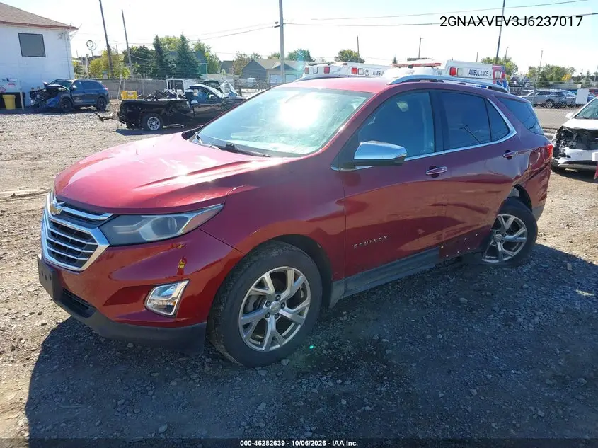 2018 CHEVROLET EQUINOX VIN 2GNAXVEV3J6237017 — фото 2