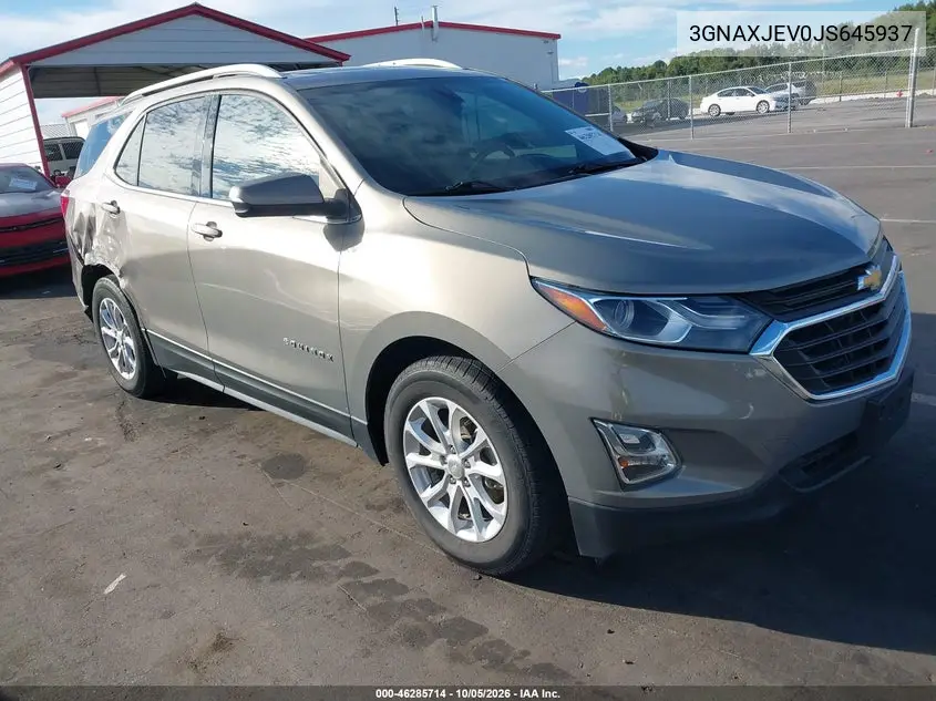 CHEVROLET EQUINOX 2018, VIN 3GNAXJEV0JS645937