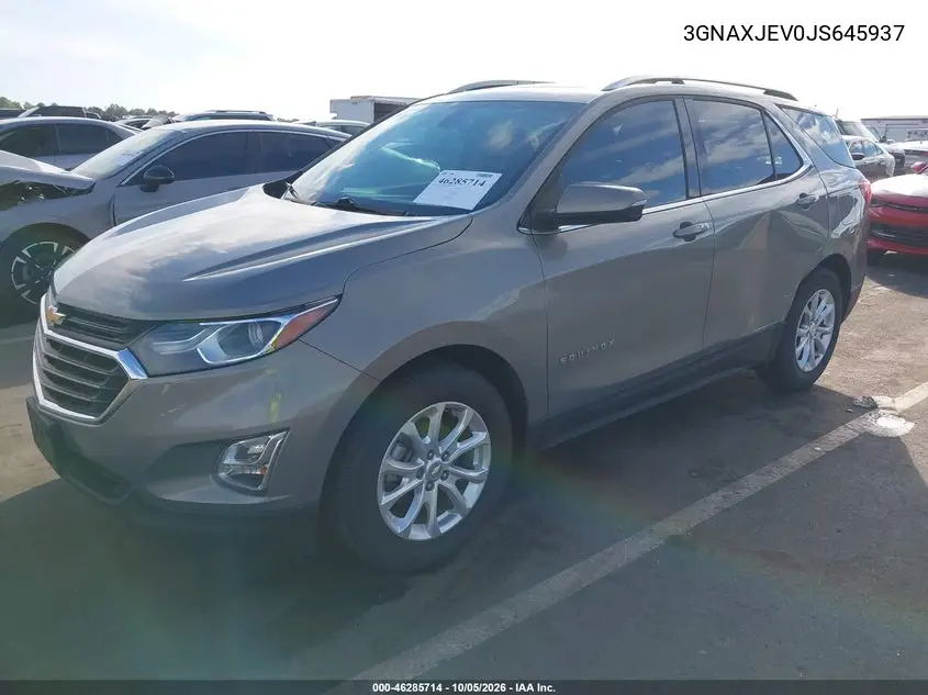 2018 CHEVROLET EQUINOX VIN 3GNAXJEV0JS645937 — фото 2