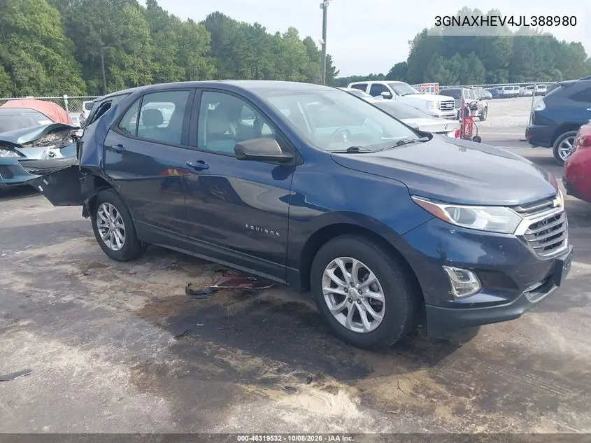 CHEVROLET EQUINOX 2018, VIN 3GNAXHEV4JL388980
