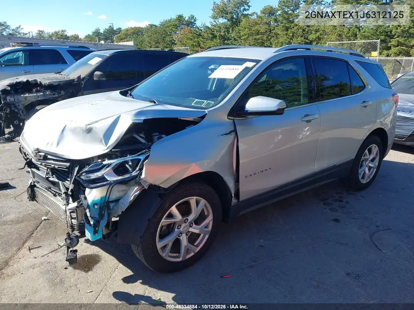 2018 CHEVROLET EQUINOX VIN 2GNAXTEX1J6312125 — фото 2
