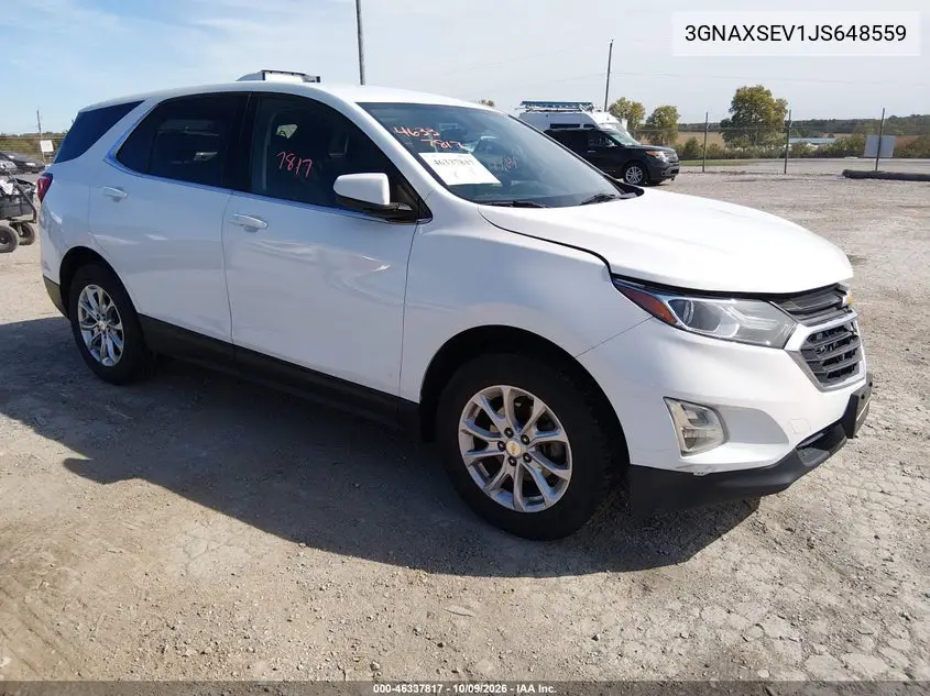 CHEVROLET EQUINOX 2018, VIN 3GNAXSEV1JS648559