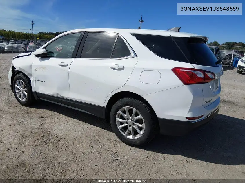 2018 CHEVROLET EQUINOX VIN 3GNAXSEV1JS648559 — фото 3