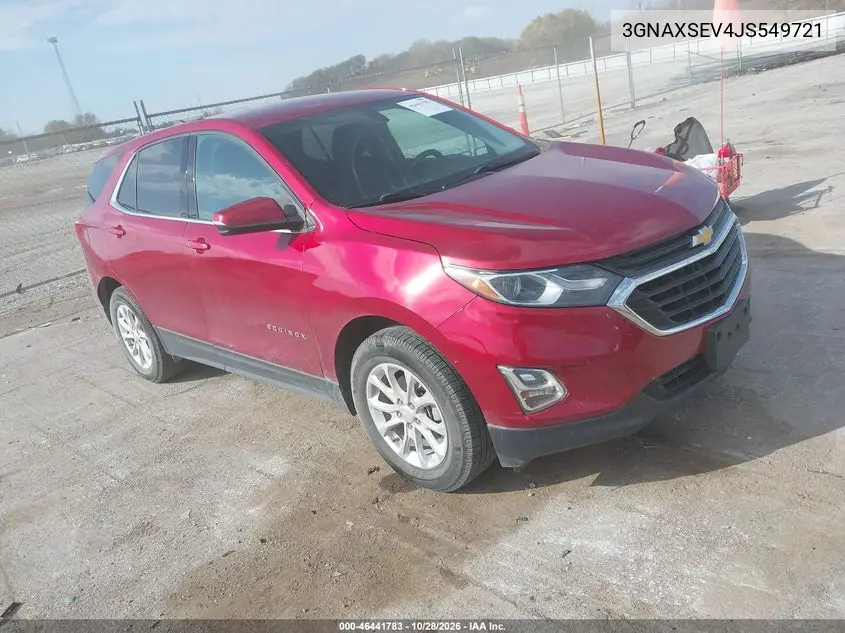 CHEVROLET EQUINOX 2018, VIN 3GNAXSEV4JS549721