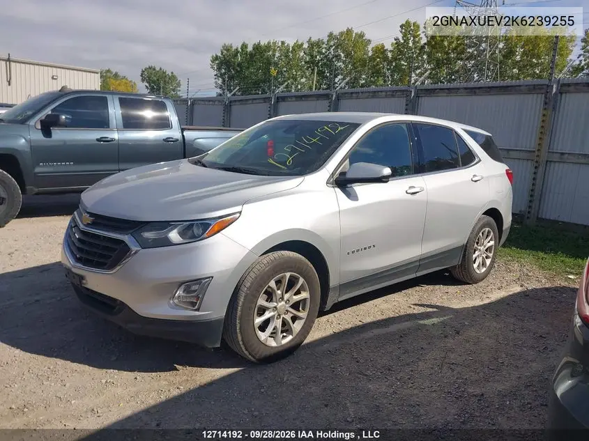 2019 CHEVROLET EQUINOX VIN 2GNAXUEV2K6239255 — фото 2