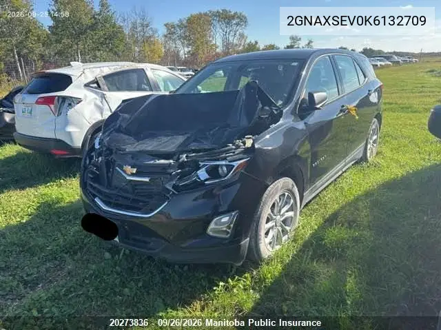 2019 CHEVROLET EQUINOX VIN 2GNAXSEV0K6132709 — фото 2