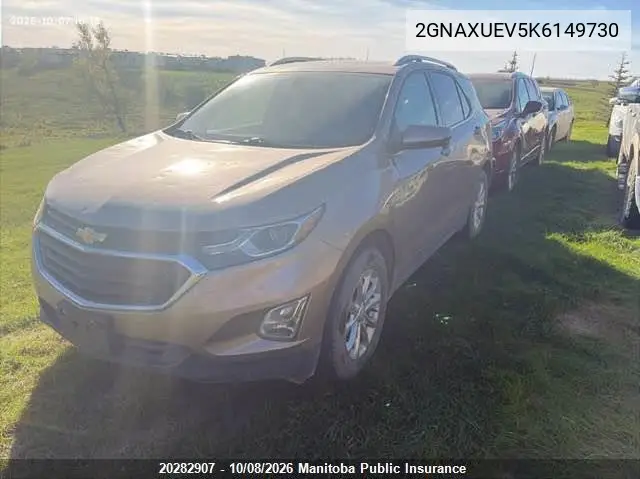 CHEVROLET EQUINOX 2019, VIN 2GNAXUEV5K6149730
