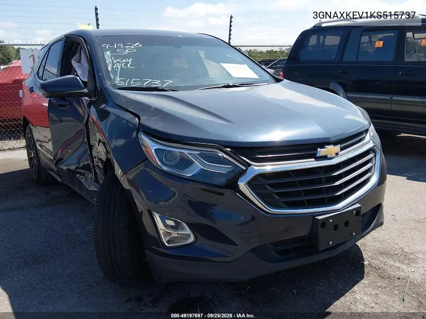 CHEVROLET EQUINOX 2019, VIN 3GNAXKEV1KS515737