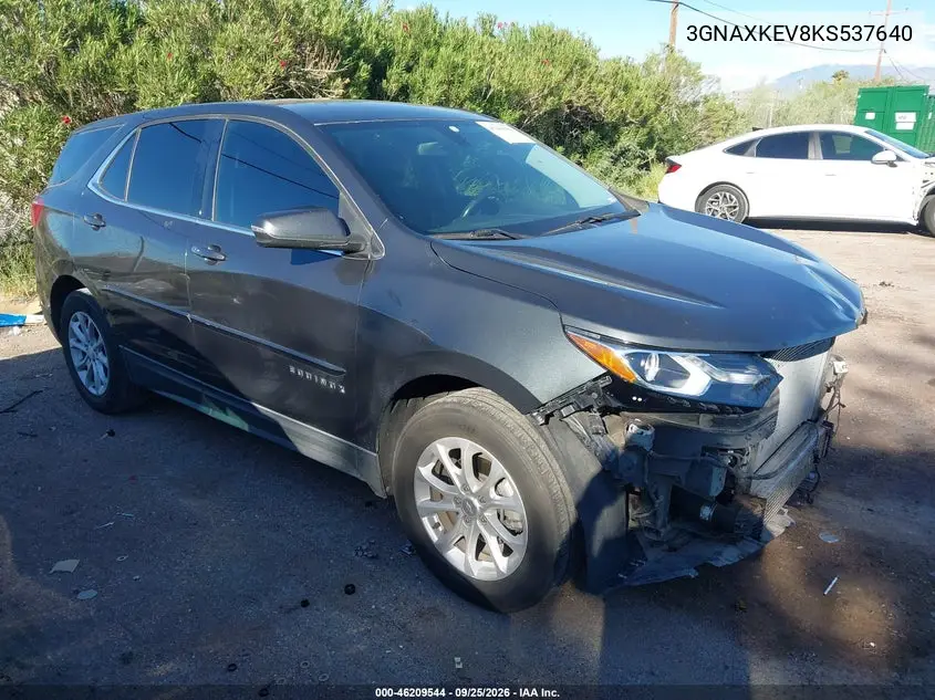 CHEVROLET EQUINOX 2019, VIN 3GNAXKEV8KS537640