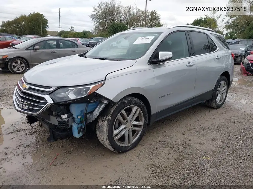 2019 CHEVROLET EQUINOX VIN 2GNAXYEX8K6237518 — фото 2
