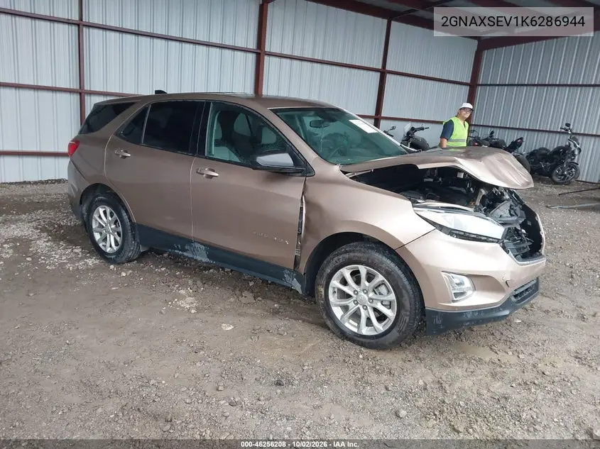CHEVROLET EQUINOX 2019, VIN 2GNAXSEV1K6286944