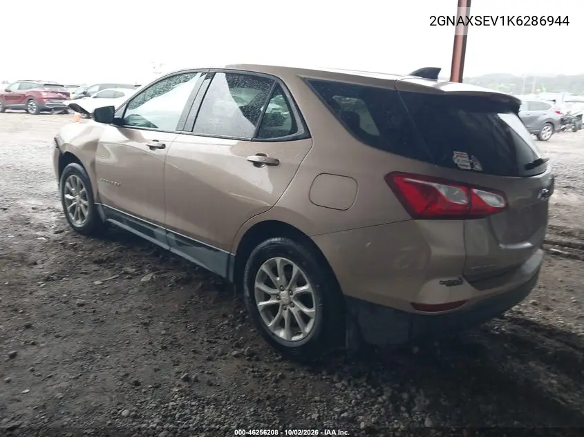 2019 CHEVROLET EQUINOX VIN 2GNAXSEV1K6286944 — фото 3