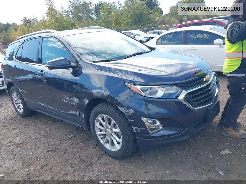 CHEVROLET EQUINOX 2019, VIN 3GNAXUEV9KL220200