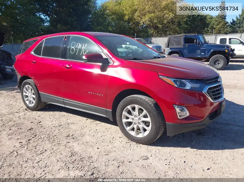 CHEVROLET EQUINOX 2019, VIN 3GNAXUEV5KS584734