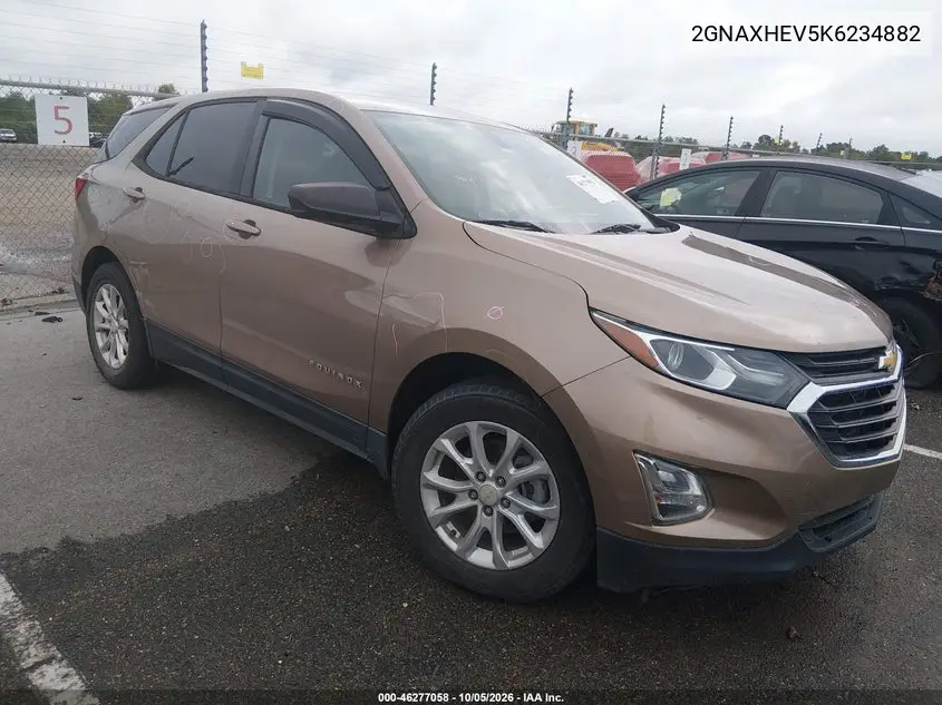 CHEVROLET EQUINOX 2019, VIN 2GNAXHEV5K6234882
