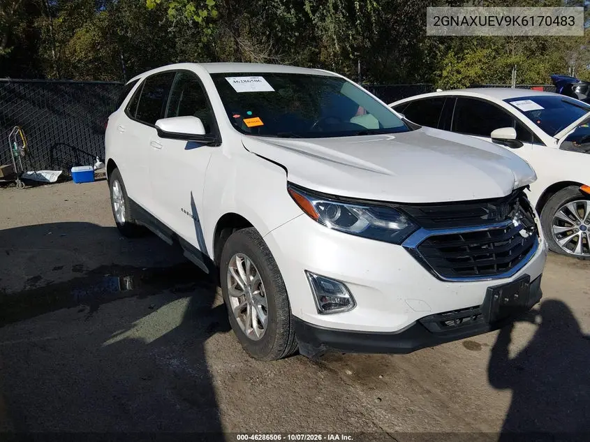 CHEVROLET EQUINOX 2019, VIN 2GNAXUEV9K6170483