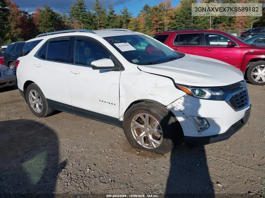 CHEVROLET EQUINOX 2019, VIN 3GNAXVEX7KS589182