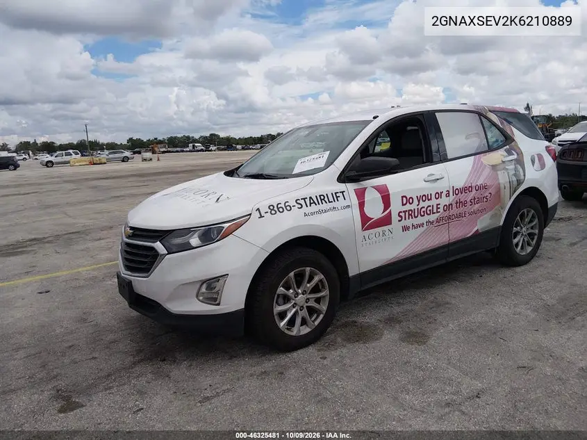 2019 CHEVROLET EQUINOX VIN 2GNAXSEV2K6210889 — фото 2