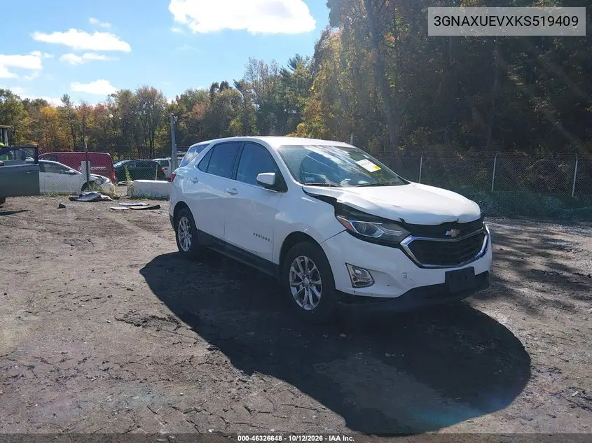 CHEVROLET EQUINOX 2019, VIN 3GNAXUEVXKS519409