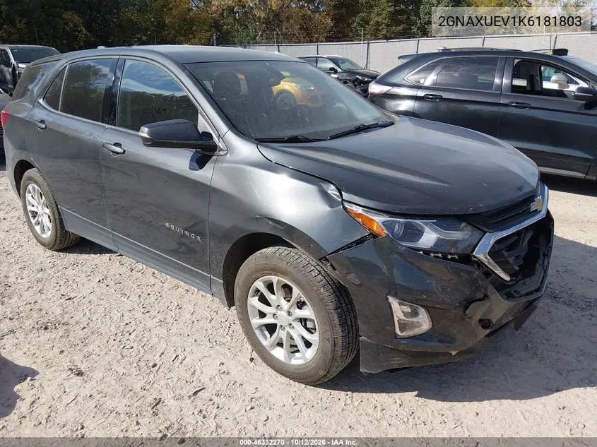 CHEVROLET EQUINOX 2019, VIN 2GNAXUEV1K6181803