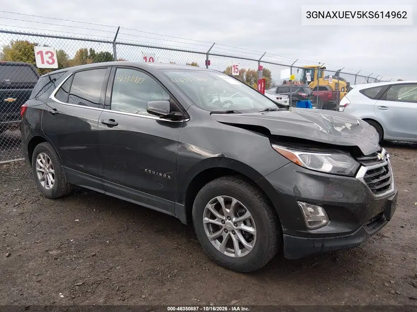 CHEVROLET EQUINOX 2019, VIN 3GNAXUEV5KS614962