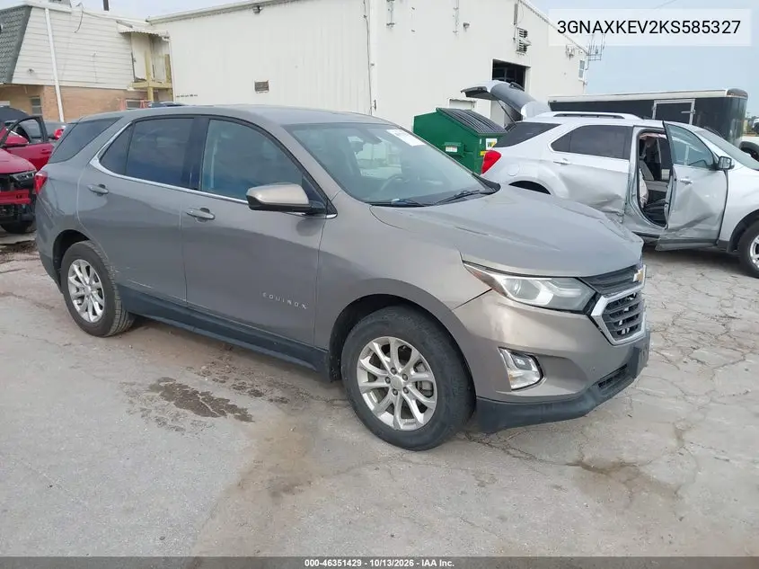CHEVROLET EQUINOX 2019, VIN 3GNAXKEV2KS585327