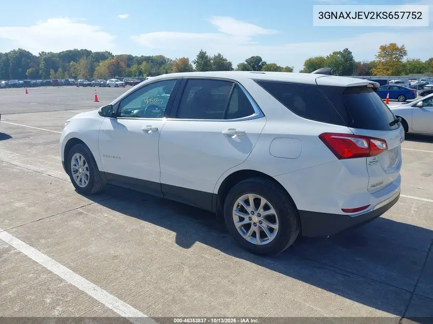 2019 CHEVROLET EQUINOX VIN 3GNAXJEV2KS657752 — фото 3