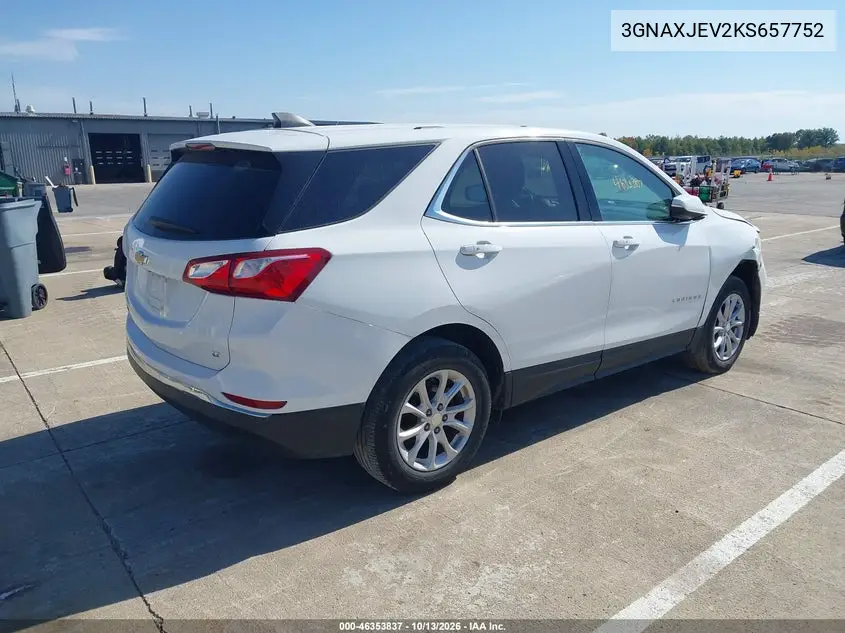 2019 CHEVROLET EQUINOX VIN 3GNAXJEV2KS657752 — фото 4
