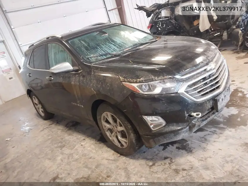 CHEVROLET EQUINOX 2019, VIN 3GNAXXEV2KL379917
