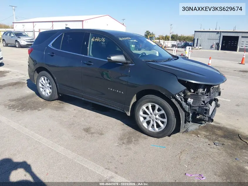 CHEVROLET EQUINOX 2019, VIN 3GNAXKEV3KS629674