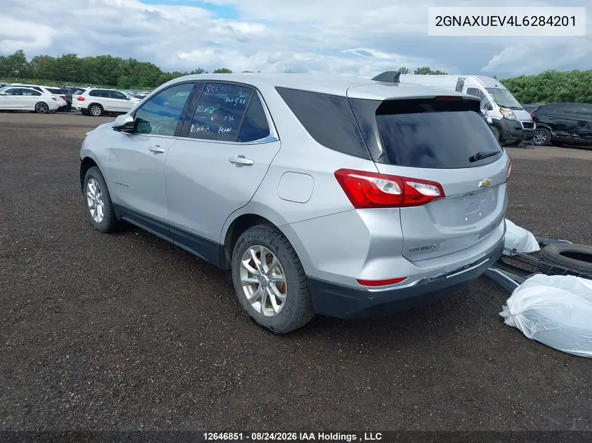 2020 CHEVROLET EQUINOX VIN 2GNAXUEV4L6284201 — фото 3