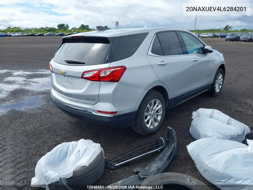2020 CHEVROLET EQUINOX VIN 2GNAXUEV4L6284201 — фото 4