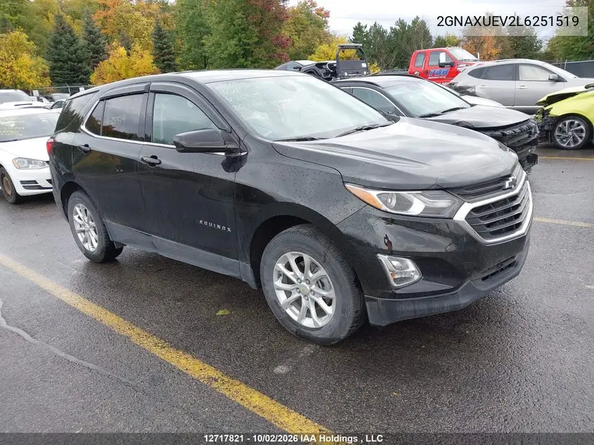 CHEVROLET EQUINOX 2020, VIN 2GNAXUEV2L6251519