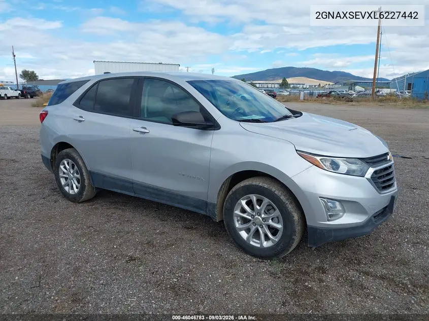 CHEVROLET EQUINOX 2020, VIN 2GNAXSEVXL6227442