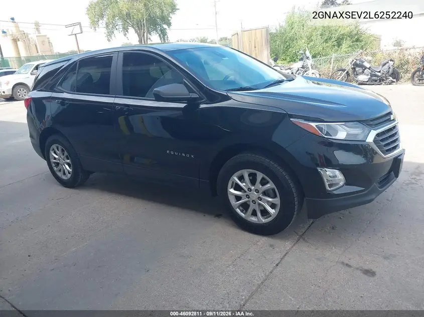 CHEVROLET EQUINOX 2020, VIN 2GNAXSEV2L6252240