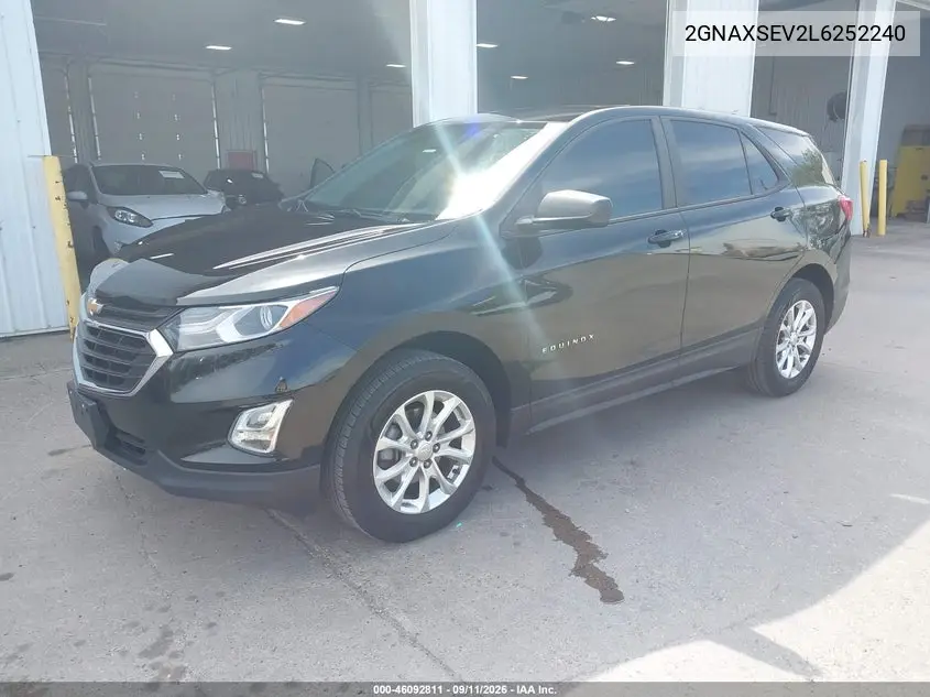 2020 CHEVROLET EQUINOX VIN 2GNAXSEV2L6252240 — фото 2
