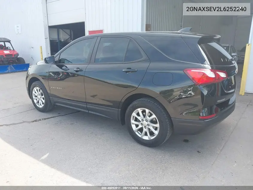 2020 CHEVROLET EQUINOX VIN 2GNAXSEV2L6252240 — фото 3