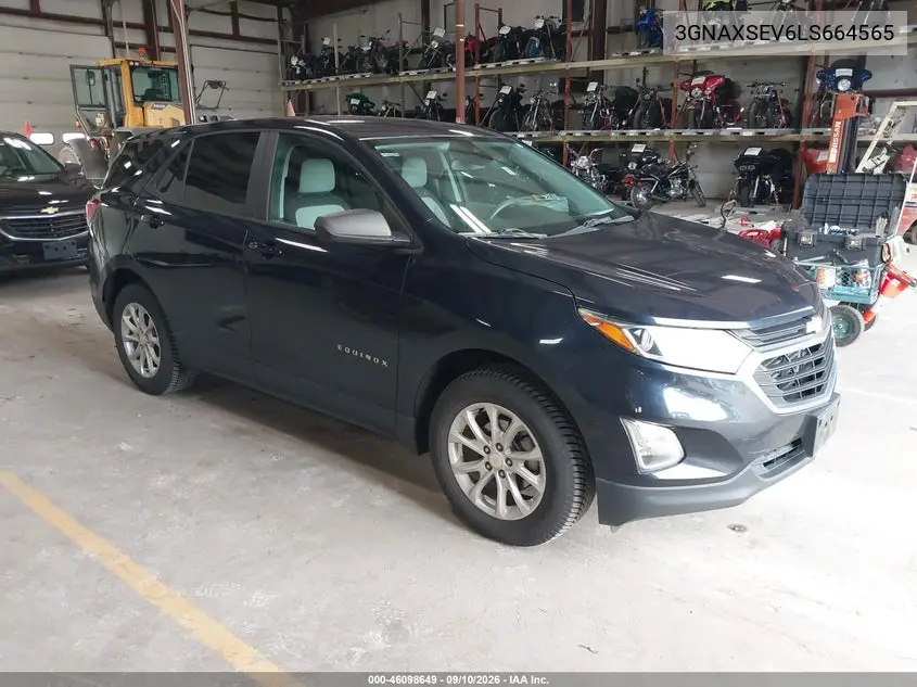 CHEVROLET EQUINOX 2020, VIN 3GNAXSEV6LS664565