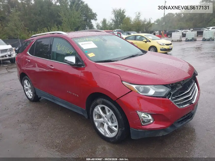 CHEVROLET EQUINOX 2020, VIN 3GNAXNEV0LS617131