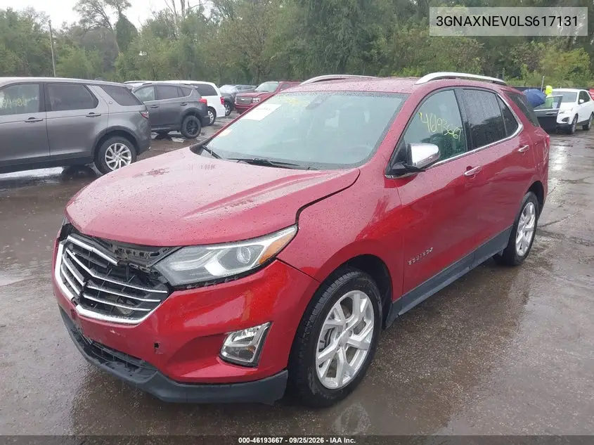 2020 CHEVROLET EQUINOX VIN 3GNAXNEV0LS617131 — фото 2