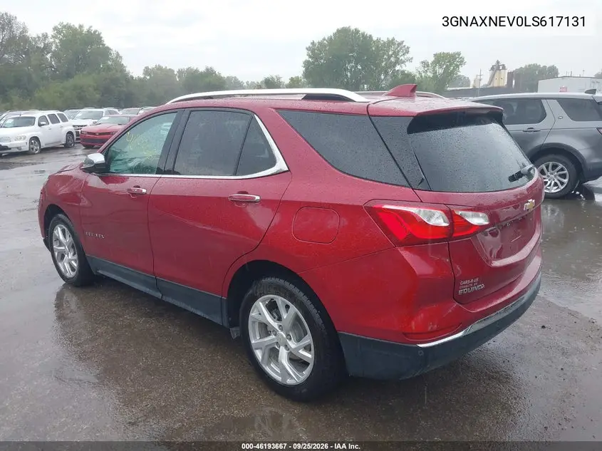 2020 CHEVROLET EQUINOX VIN 3GNAXNEV0LS617131 — фото 3